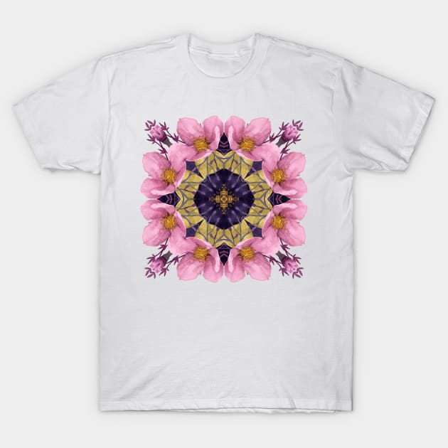 Pink and Purple Hellebore Flowers T-Shirt by machare